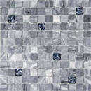 MOSAIQUE SUR TRAME CLOUDY GRIS + DROPS 31,5x31,6cm 10PCS/BTE 1M2/BTE